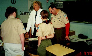 Veteranarian with assistants